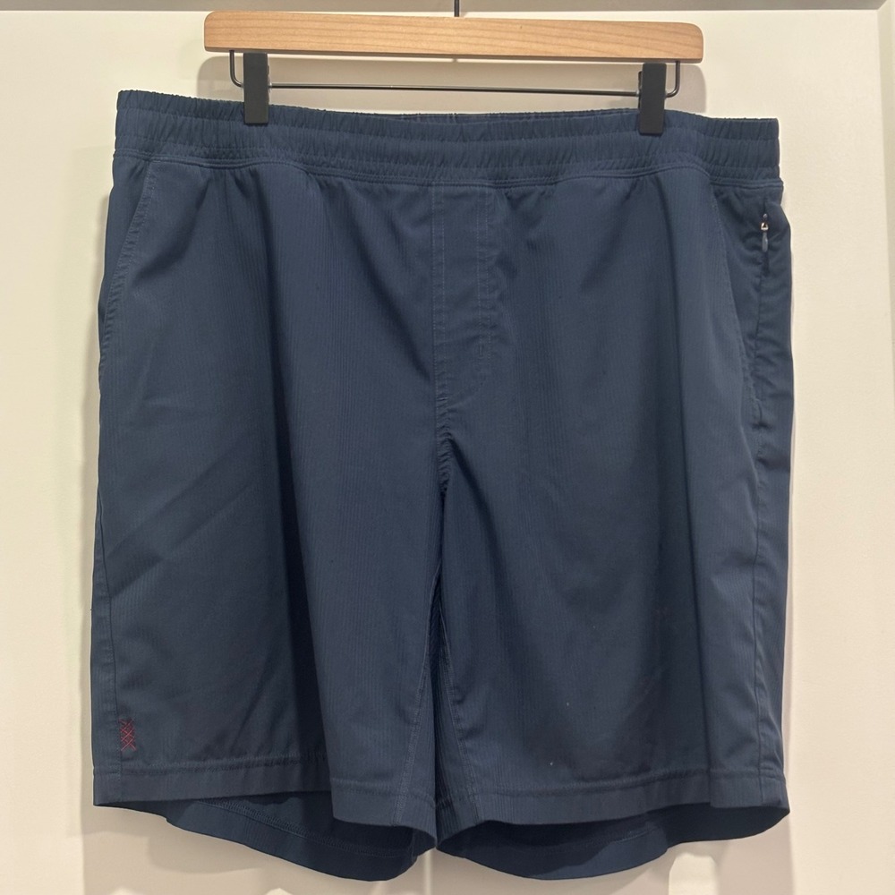 Rhone Mens XL Navy Blue Athletic Performance Shorts Elastic Waist Workout